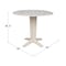 International Concepts 42 in. Solid Wood Round Dual Drop Leaf Dining Pedestal Table - 36.3 in.High, Unfinished K-42DPT-23B-36 - alternate 4